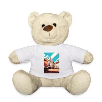 Rzeszow Pologne Affiche de voyage vintage WPA Souvenir - Nounours - blanc - Devant
