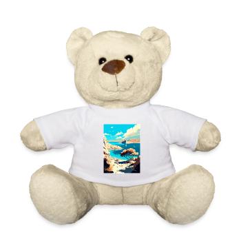Insel Pag Kroatien Vintage Reiseposter Souvenir - Teddy - Weiß - Vorne