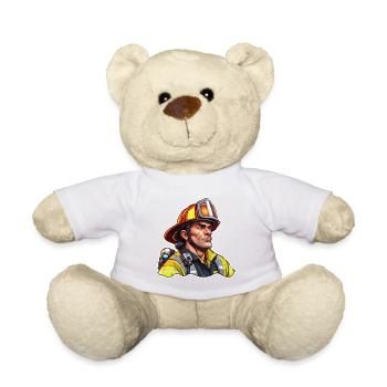 Pompier/Incendie/Incendie/Extinction/Héros - Nounours - blanc - Devant