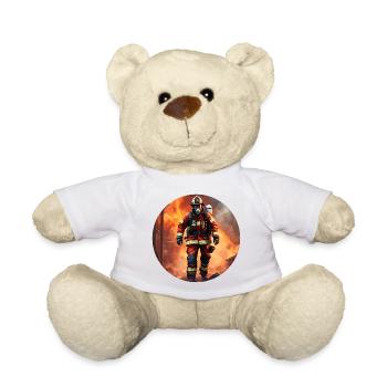 Pompier/Incendie/Incendie/Extinction/Héros - Nounours - blanc - Devant
