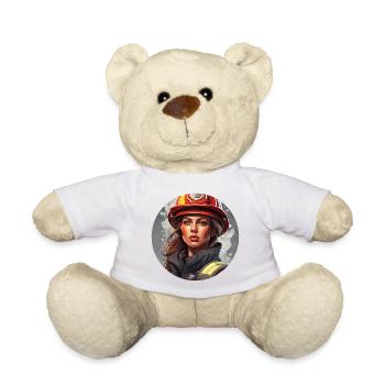 Pompier/Incendie/Incendie/Extinction/Héroïne - Nounours - blanc - Devant