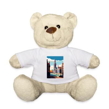 Antwerp Belgium Vintage Travel Poster WPA Souvenir - Teddy Bear - white - Front