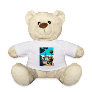 Braga Portugal Vintage voyage affiche WPA Souvenir - Nounours - blanc - Devant
