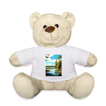 Hoge Kempen Belgium Vintage Travel Poster Souvenir - Teddy Bear - white - Front