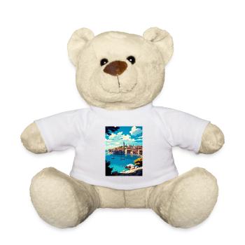 Primosten Kroatien Vintage Reiseposter Souvenir - Teddy - Weiß - Vorne