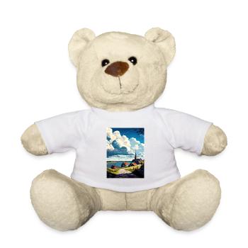 Trelleborg Suède Vintage voyage affiche Souvenir - Nounours - blanc - Devant
