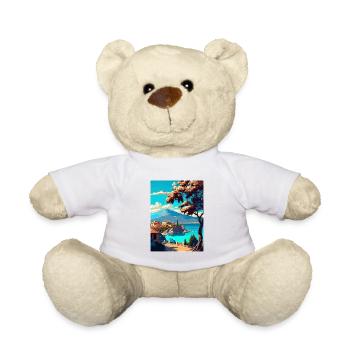 Kalamata Grèce Décoration Affiche de voyage vintage - Nounours - blanc - Devant