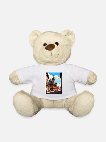 Weimar Deutschland Vintage Reiseposter WPA Souvenir - Teddy - Weiß