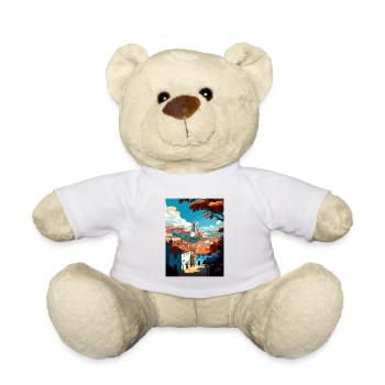 Tomar Portugal Vintage voyage affiche WPA Souvenir - Nounours - blanc - Devant