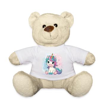 Unicorn Cute Cute Baby Kids Unicorns Cartoon - Teddy Bear - white - Front