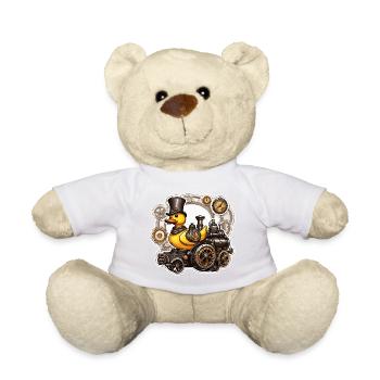 Canard en caoutchouc / canard en caoutchouc / eau / baignoire - Nounours - blanc - Devant