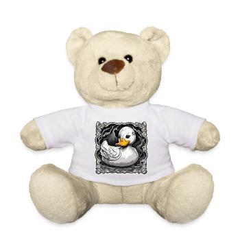 Gummiente / Badeente / Wasser / Badewanne - Teddy - Weiß - Vorne