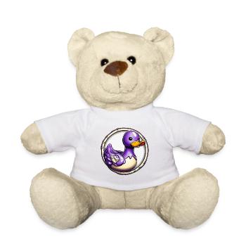 Gummiente / Badeente / Wasser / Badewanne - Teddy - Weiß - Vorne