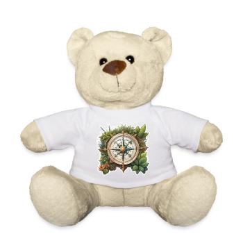 Boussole / Direction cardinale / Voyage / Survie - Nounours - blanc - Devant