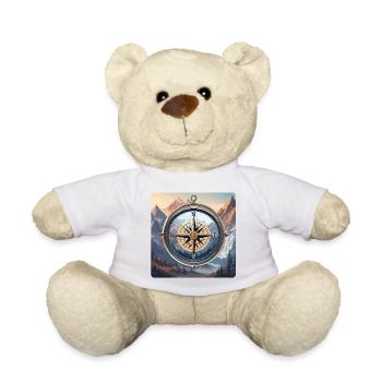Boussole / Direction cardinale / Voyage / Survie - Nounours - blanc - Devant