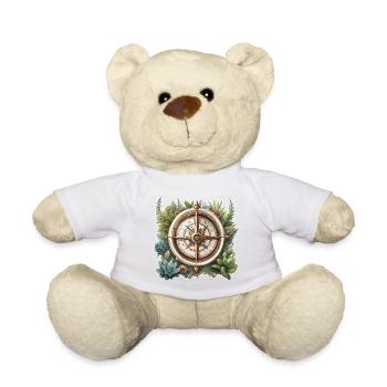 Boussole / Direction cardinale / Voyage / Survie - Nounours - blanc - Devant