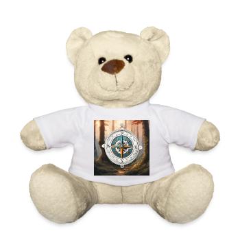 Boussole / Direction cardinale / Voyage / Survie - Nounours - blanc - Devant
