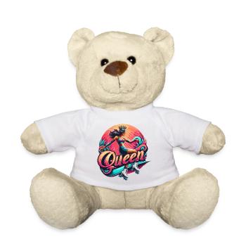 Regal Skate Queen Illustration - Teddy Bear - white - Front