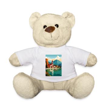Lac d’Annecy Vintage Voyage Affiche WPA Souvenir - Nounours - blanc - Devant