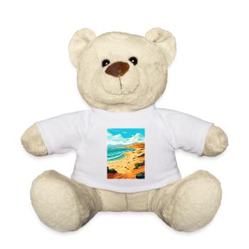 Fuerteventura Spanien Vintage Reiseposter Souvenir - Teddy - Weiß - Vorne