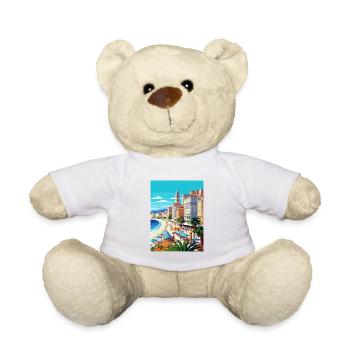 Nice Francescape Vintage Travel Poster Souvenir - Teddy Bear - white - Front