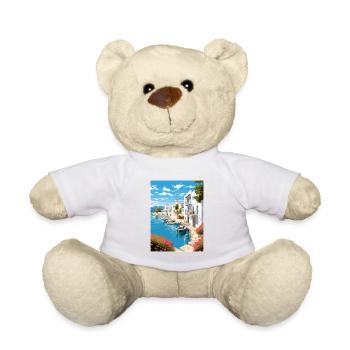Paros Greece Decoration Vintage Travel Poster WPA - Teddy Bear - white - Front