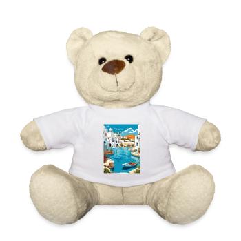 Paros Greece Decoration Vintage Travel Poster WPA - Teddy Bear - white - Front