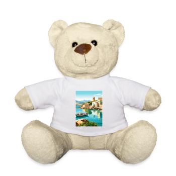 Crete Greece Decoration Vintage Travel Poster WPA - Teddy Bear - white - Front
