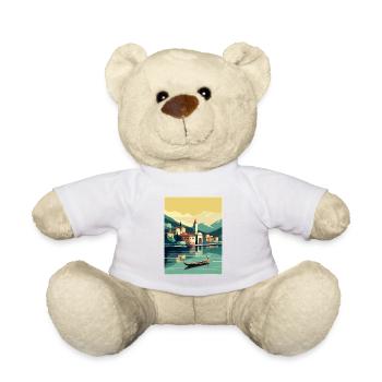 Comer See Italien Dekoration Vintage Reiseposter - Teddy - Weiß - Vorne
