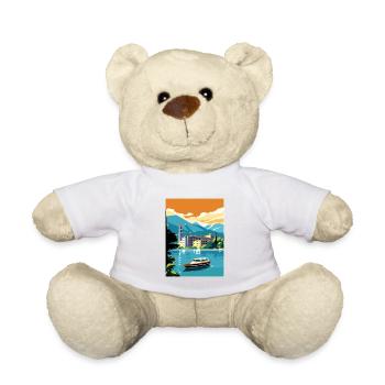 Comer See Italien Dekoration Vintage Reiseposter - Teddy - Weiß - Vorne