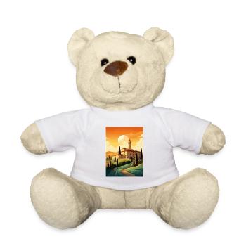 Toscane Italie Décoration Vintage Voyage Affiche WPA - Nounours - blanc - Devant