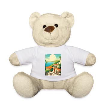 Capri Italy Decoration Vintage Travel Poster WPA - Teddy Bear - white - Front