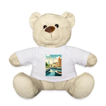 Copenhague Danemark Vintage voyage affiche Souvenir - Nounours - blanc - Devant