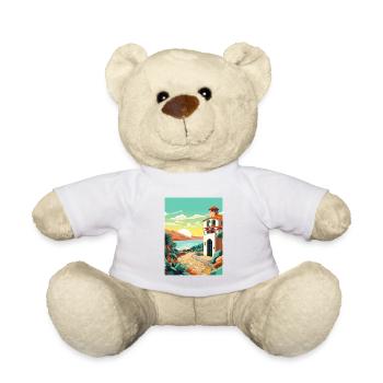 Costa Brava Spain Vintage Travel Poster Souvenir - Teddy Bear - white - Front