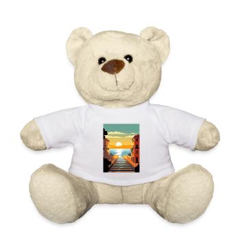 Naples Italy Decoration Vintage Travel Poster WPA - Teddy Bear - white - Front