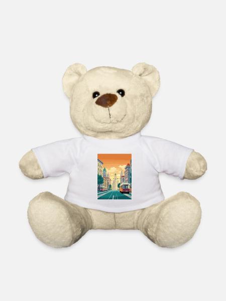 Wien Österreich Vintage Reiseposter WPA Souvenir - Teddy - Weiß