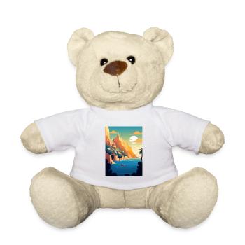 Capri Italy Decoration Vintage Travel Poster WPA - Teddy Bear - white - Front