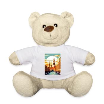 Saragosse Espagne Vintage voyage affiche WPA Souvenir - Nounours - blanc - Devant