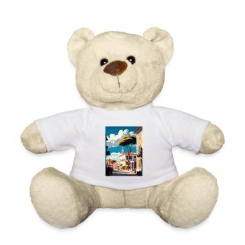 Tomar Portugal Vintage voyage affiche WPA Souvenir - Nounours - blanc - Devant