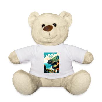 Azores Portugal Vintage Travel Poster WPA Souvenir - Teddy Bear - white - Front