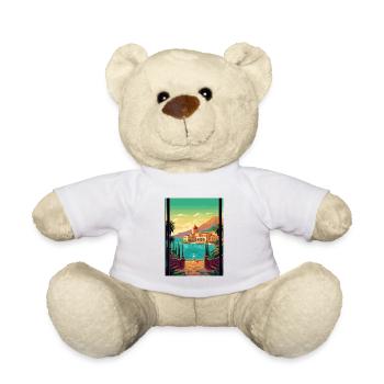 Sicily Italy Decoration Vintage Travel Poster WPA - Teddy Bear - white - Front