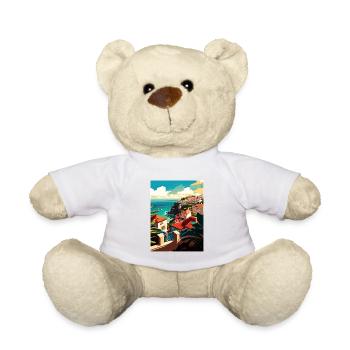 São Miguel Portugal Vintage voyage affiche Souvenir - Nounours - blanc - Devant