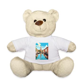 Turku Finlande Vintage voyage affiche WPA Souvenir - Nounours - blanc - Devant