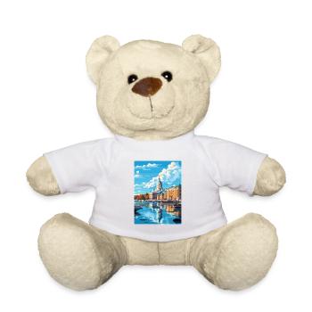 Helsinki Finlande Vintage voyage affiche Souvenir - Nounours - blanc - Devant