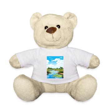 Tablas De Daimiel National Park Spain Souvenir - Teddy Bear - white - Front