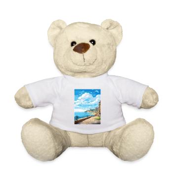 Saint Malo Frankreich Vintage Reiseposter Souvenir - Teddy - Weiß - Vorne