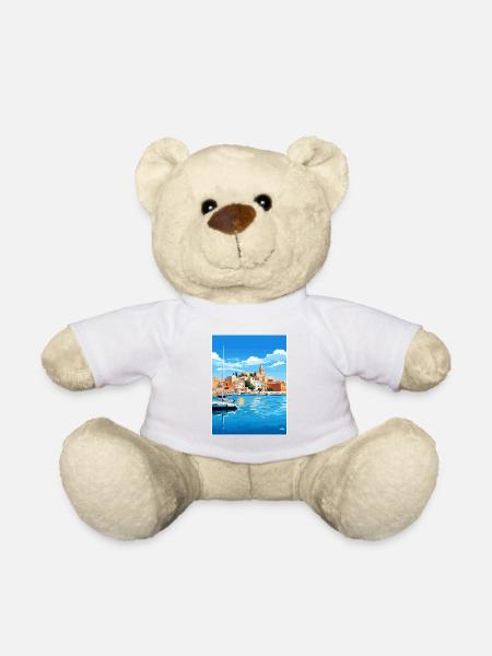 Îles Baléares Espagne Vintage voyage affiche WPA - Nounours - blanc