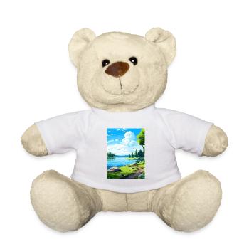 Lake Sainte Croix Deco Vintage Travel Poster WPA - Teddy Bear - white - Front