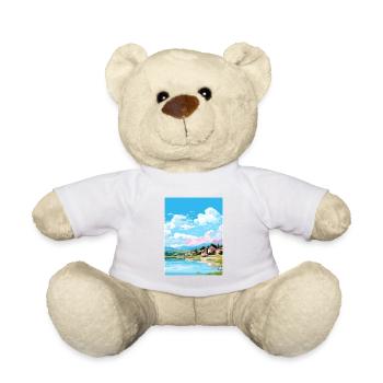 Lac Banyoles Espagne Ibiza Déco Affiche de voyage - Nounours - blanc - Devant