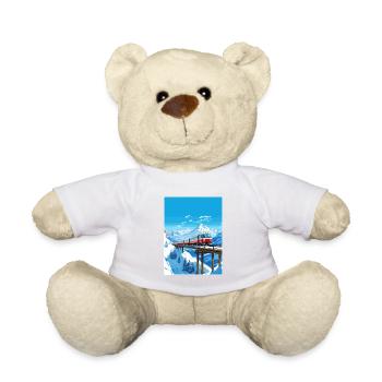 Glacier Express Suisse Affiche de voyage Vintage - Nounours - blanc - Devant